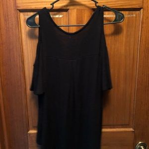 black off the shoulder v neck